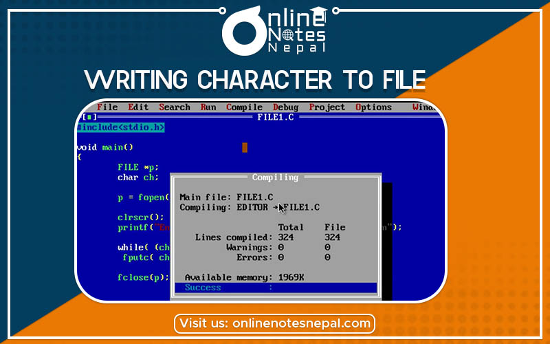 Writing character to file Photo