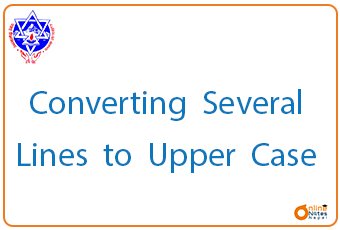 Converting Several Lines to Upper Case || C programming || BCIS