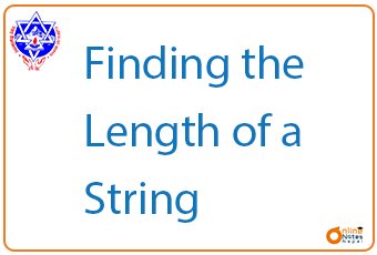 Finding the Length of a String || C programming || BCIS