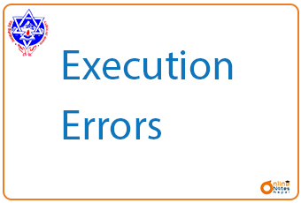 Execution Errors || C programming || BCIS