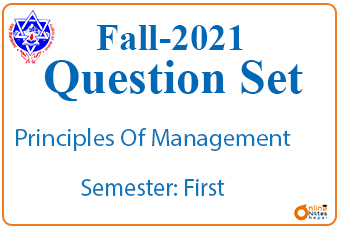 Fall-2021|| Principles of Management || BBA