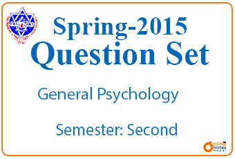 Spring 2015|| General Psychology || BBA