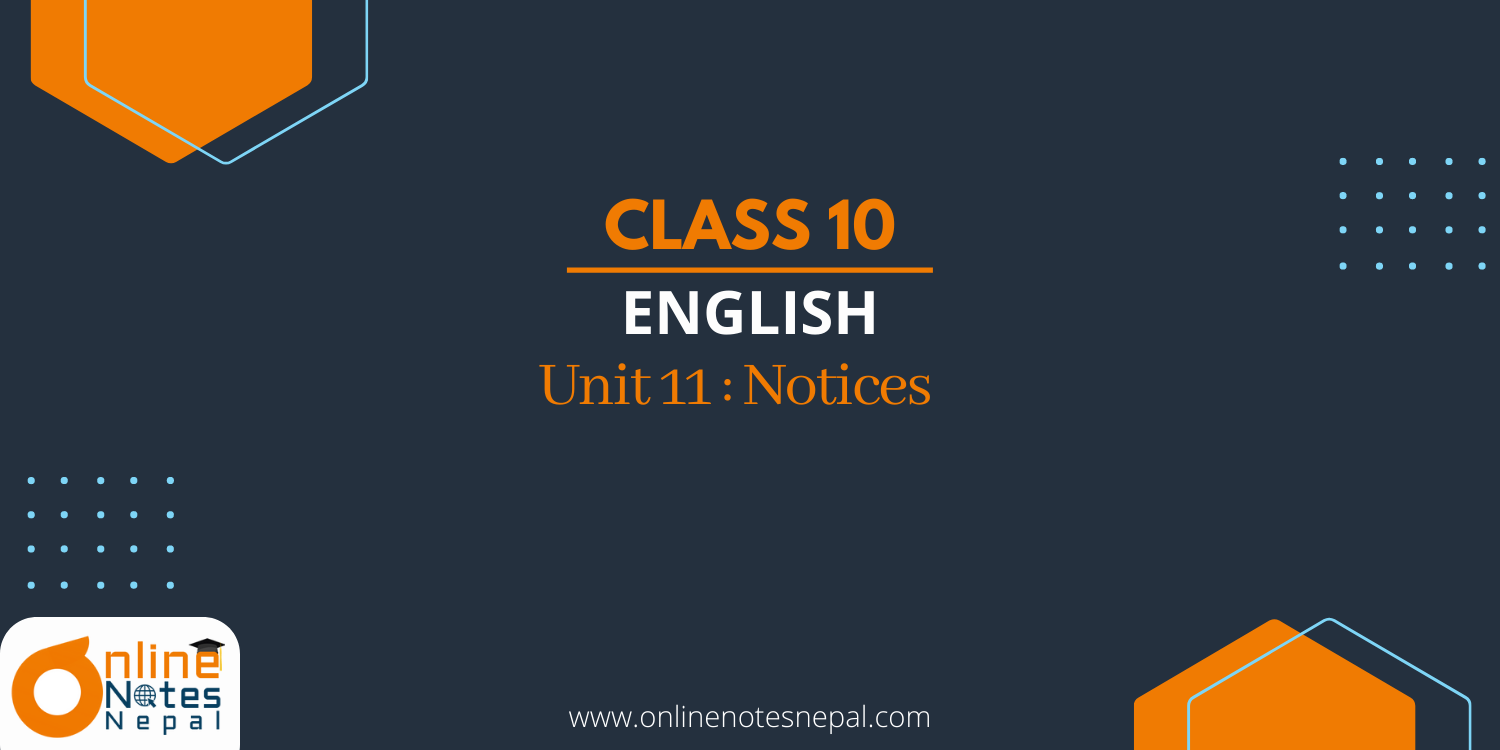Unit 11: Notices Photo